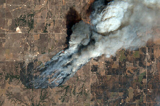 Map image for Wildfires break out in Oklahoma in April 2018