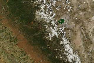 Map image for One month into warm season, California snowpack only a trace above zero