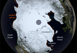 Map image for March 2011 Ice Extent Second Lowest on Record