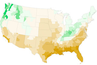 Map image for Dry Winter in U.S. Southeast 