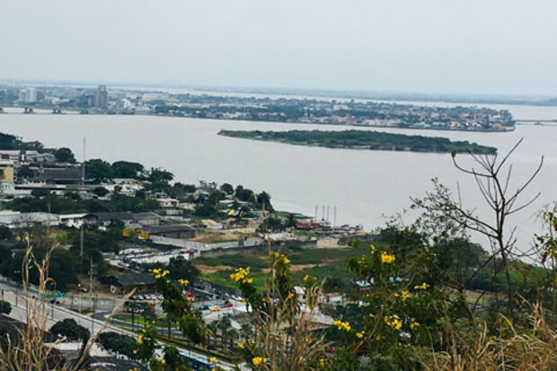 view from city out to sea