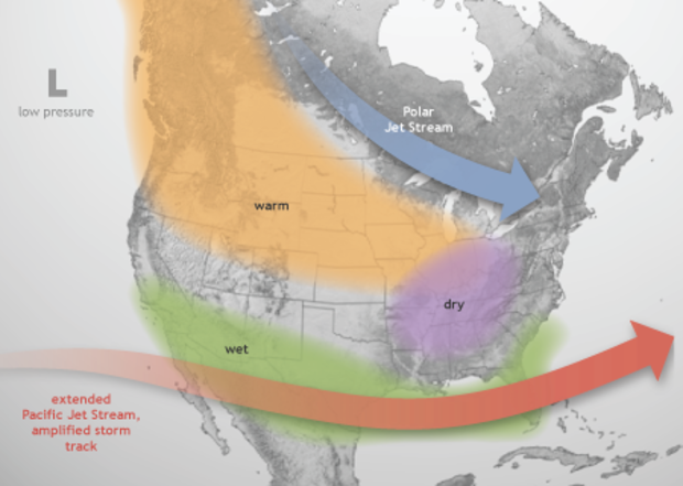 Wintertime El Nino pattern