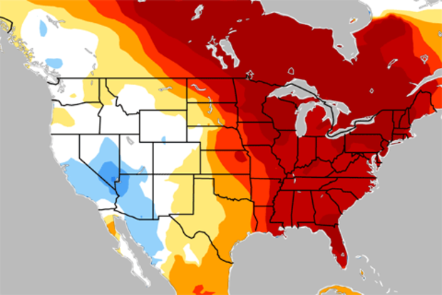 Temperature observations in North America