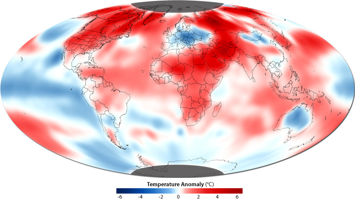 Global Temperature Anomalies, October 2010