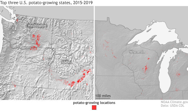 Potato-growing locations