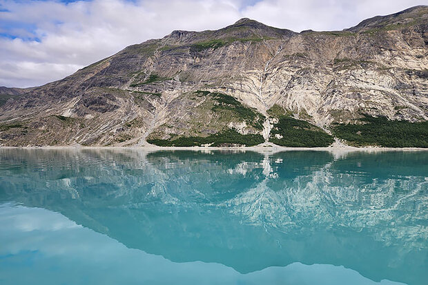 Glacier Bay with silt in water