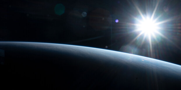 Astronaut photo of sunrise