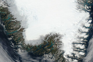 Map image for Unusually large, late melt spike on Greenland in September 2022