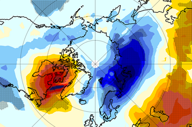 Polar vortex affected by ENSO